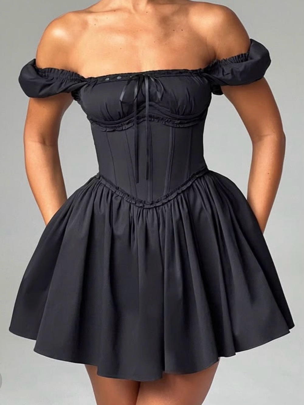 Baby Boo Penelope Mini Dress in Black